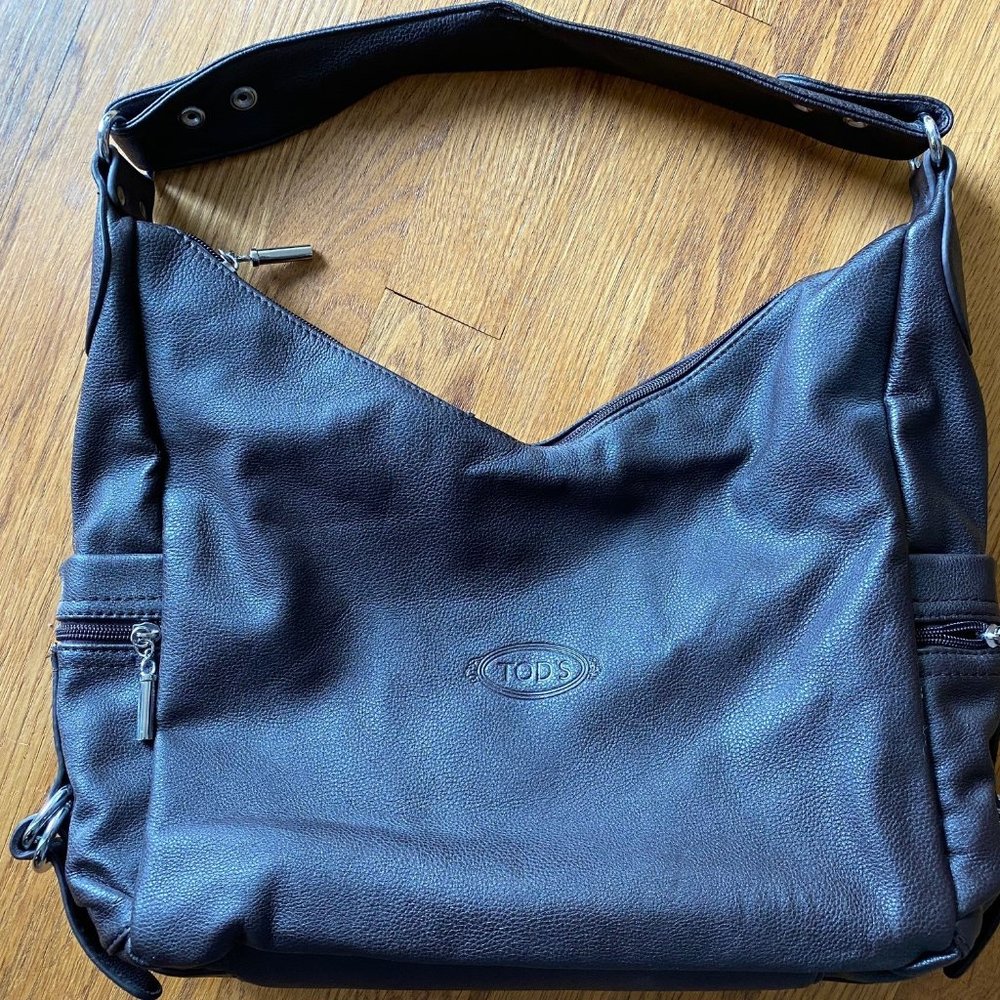 Tod's dark brown leather handbag